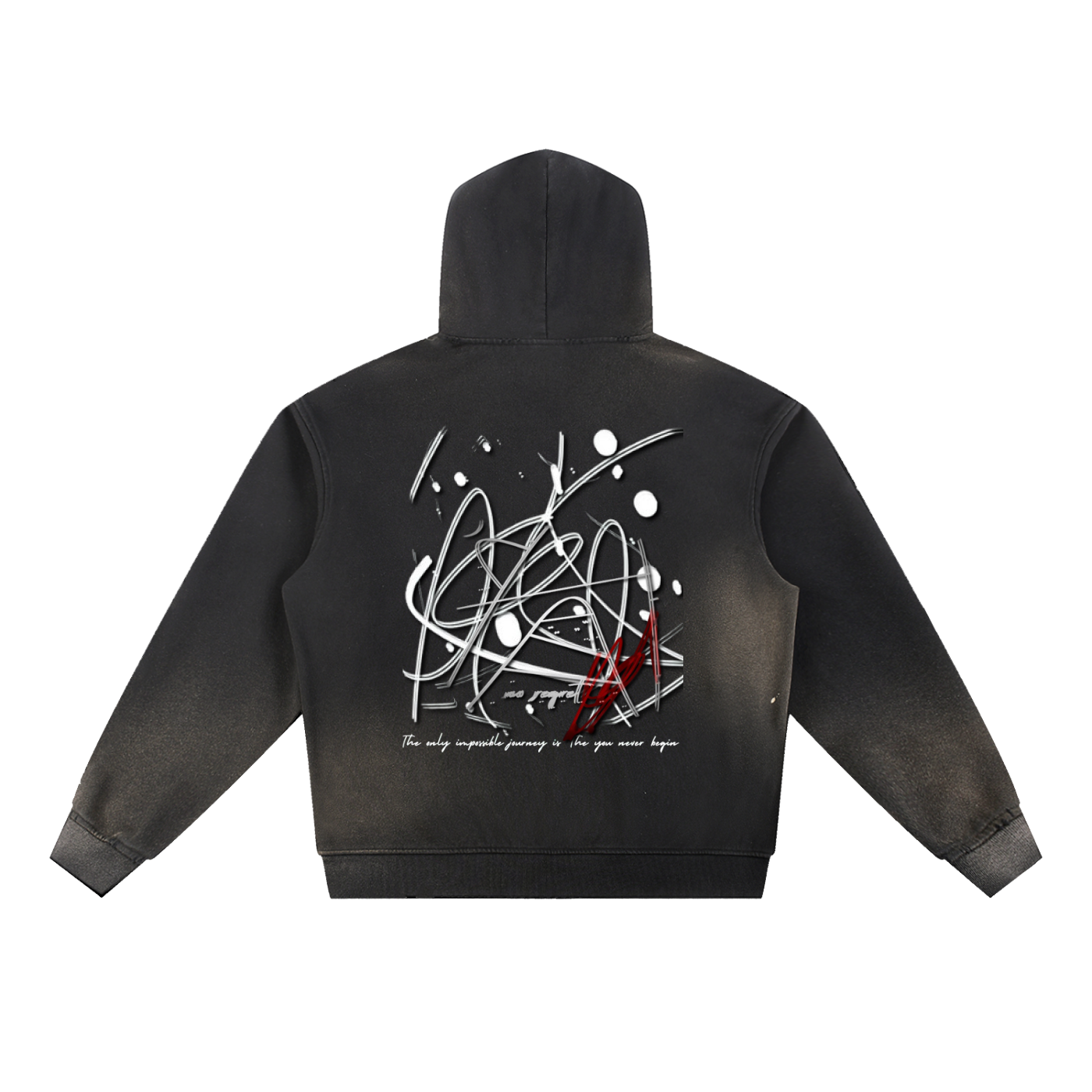 Sun Fade Frayed Fleece Hoodie
