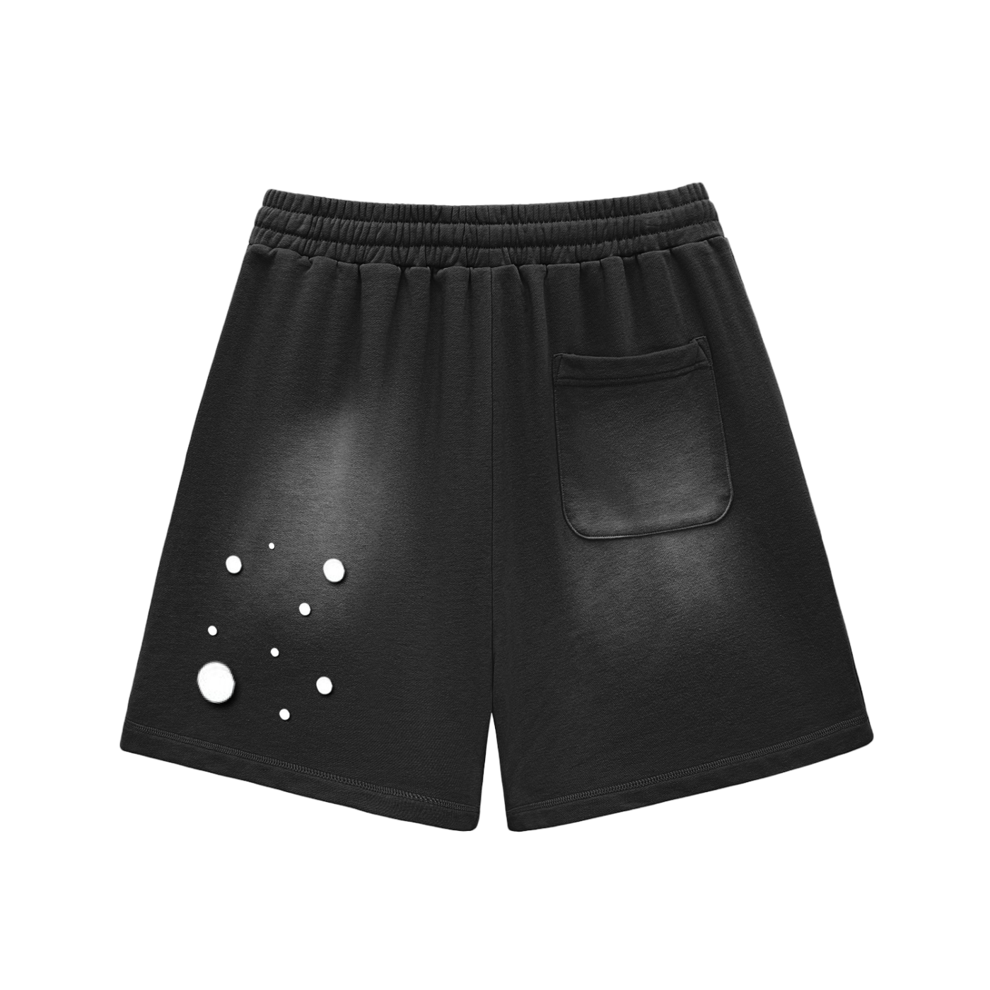 Sun Fade Raw Edge Cotton Shorts