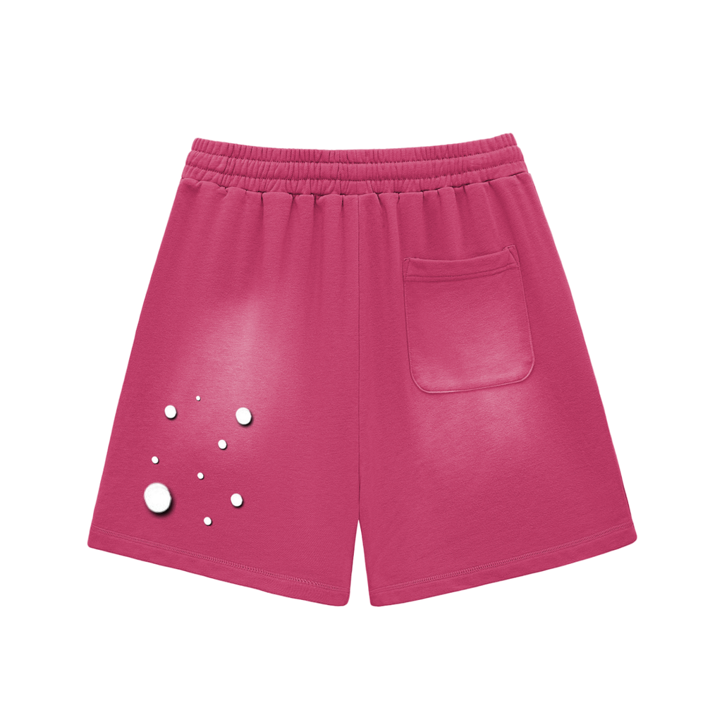 Sun Fade Raw Edge Cotton Shorts