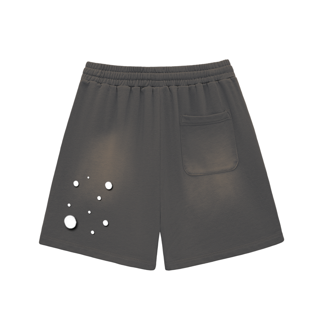 Sun Fade Raw Edge Cotton Shorts